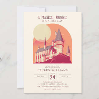 Invitation Harry Potter | Baby shower fille Hogwarts
