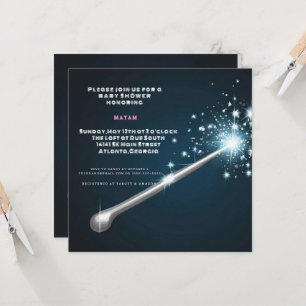 Invitation Harry Potter   Baguette magique Baby Shower