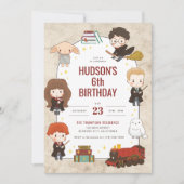 Invitation Harry Potter Caractère Magique Arc Anniversaire (Devant)