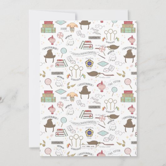 Invitation Harry Potter Caractère Magique Arc Anniversaire (Dos)