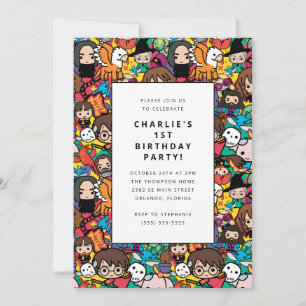 Invitation Harry Potter Caractère Motif Anniversaire
