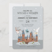 Invitation Harry Potter | Château de Hogwarts 1er anniversair (Devant)