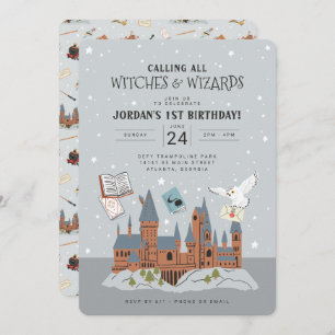 Invitation Harry Potter   Château de Hogwarts 1er anniversair