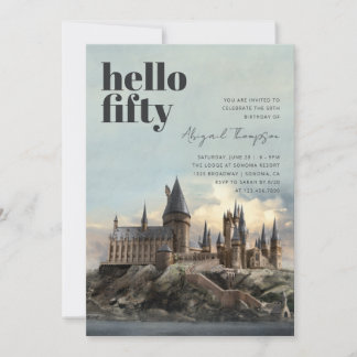 Invitation Harry Potter | Château de Hogwarts 50e anniversair
