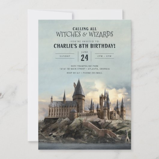 Invitation Harry Potter | Château de Hogwarts Anniversaire (Devant)