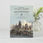 Invitation Harry Potter | Château de Hogwarts Anniversaire (Debout devant)