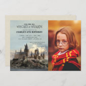 Invitation Harry Potter | Château de Hogwarts Anniversaire -  (Devant / Derrière)