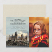 Invitation Harry Potter | Château de Poudlard Anniversaire -  (Devant / Derrière)