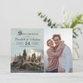 Invitation Harry Potter | Château de Poudlard Save the Date (Debout devant)