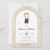 Invitation Harry Potter | Chibi Draco Malfoy Magicien Anniver (Devant)