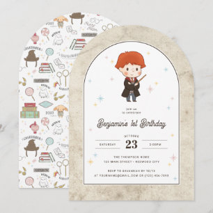 Invitation Harry Potter Chibi Ron Weasley Magicien Annivers
