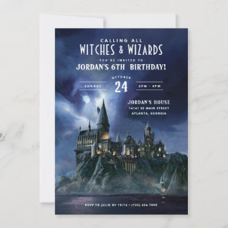 Invitation Harry Potter | Dark Hogwarts Castle Anniversaire