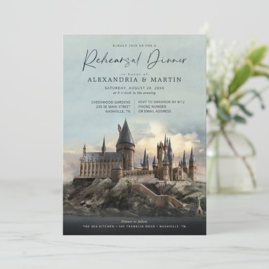 Invitation Harry Potter | Dîner de répétition du château de H (Debout devant)