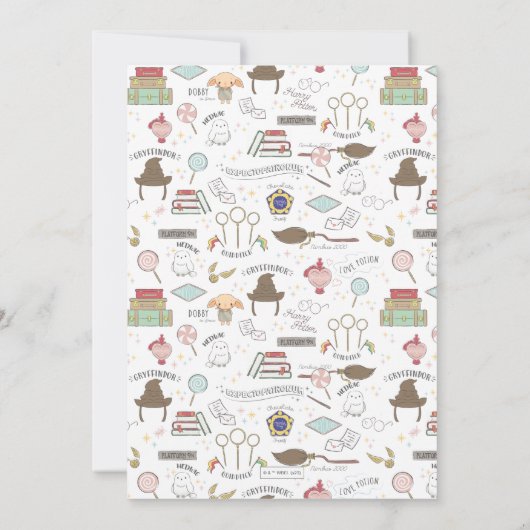 Invitation Harry Potter | Fête de Naissance Muggle (Dos)