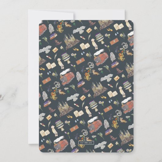 Invitation Harry Potter | Floral Hogwarts Castle Mariage (Dos)