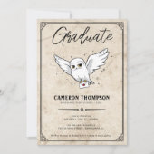 Invitation Harry Potter | Hedwig Graduation Party (Devant)