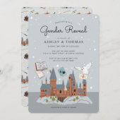 Invitation Harry Potter | Hogwarts Castle Révélation de genre (Devant / Derrière)