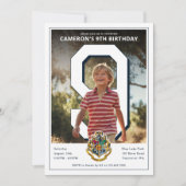 Invitation Harry Potter | Hogwarts Crest PhotoPop Birthday (Devant)