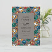 Invitation Harry Potter House Motif Anniversaire (Debout devant)