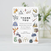 Invitation Harry Potter Icons Baby shower Merci (Debout devant)