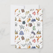 Invitation Harry Potter Icons Baby shower Merci (Dos)