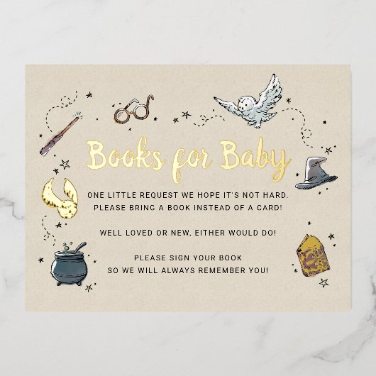 Invitation Harry Potter - Livres pour bébé (Recto)