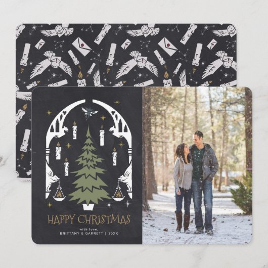 Invitation HARRY POTTER™ Magique Arbre de Noël (Devant / Derrière)