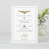 Invitation Harry Potter Magique Mariage d'aquarelle (Debout devant)