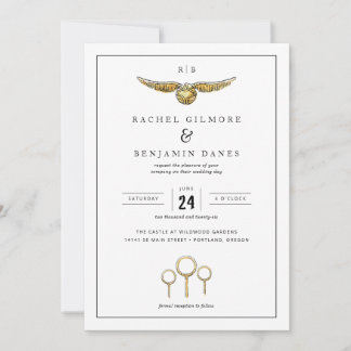 Invitation Harry Potter Magique Mariage d'aquarelle