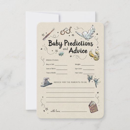 Invitation Harry Potter - Prédictions et Conseils pour Bébé (Devant)