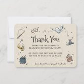Invitation Harry Potter Premier anniversaire Merci (Devant)