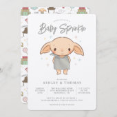 Invitation Harry Potter simple - Dobby Baby Sprinkel (Devant / Derrière)