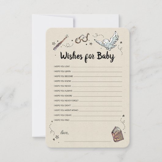 Invitation Harry Potter - Voeux pour bébé (Devant)