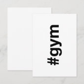 Invitation Hashtag GYM (Devant / Derrière)