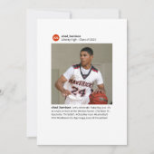 Invitation Hashtag Social Media Varsity Graduate (Devant)