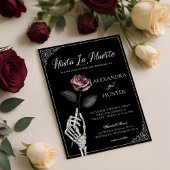 Invitation Hasta La Muerte Skeleton Rose jusqu'à la mort Mari