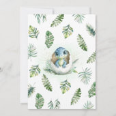 Invitation Hatching Bientôt Dinosaur Baby shower (Dos)