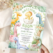 Invitation Hatching Soon Dino Baby Shower Gender Neutral