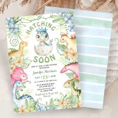Invitation Hatching Soon Dino Boy Dinosaur Baby Shower