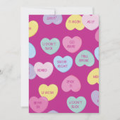 Invitation hate valentines day candy hearts (Devant)