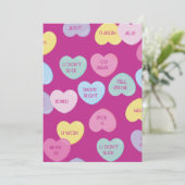 Invitation hate valentines day candy hearts (Debout devant)