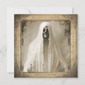 Invitation Hauné Déplaisant Ghost QR Code Halloween adulte (Devant)