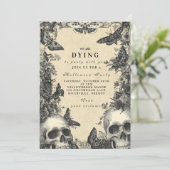Invitation Hauné Elegance Skull and Moth Gothic Party (Debout devant)