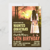 Invitation Hauné Graveyard Thème Escape Room Anniversaire (Devant)