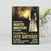 Invitation Hauné Graveyard Thème Escape Room Anniversaire (Debout devant)