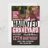 Invitation Hauné Graveyard Thème Escape Room Anniversaire (Devant)