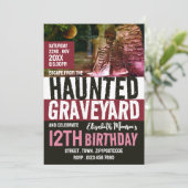 Invitation Hauné Graveyard Thème Escape Room Anniversaire (Debout devant)