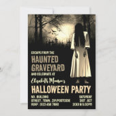Invitation Hauné Graveyard Thème Escape Room Halloween (Devant)