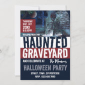 Invitation Hauné Graveyard Thème Escape Room Halloween (Devant)