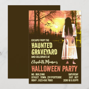 Invitation Hauné Graveyard Thème Escape Room Halloween